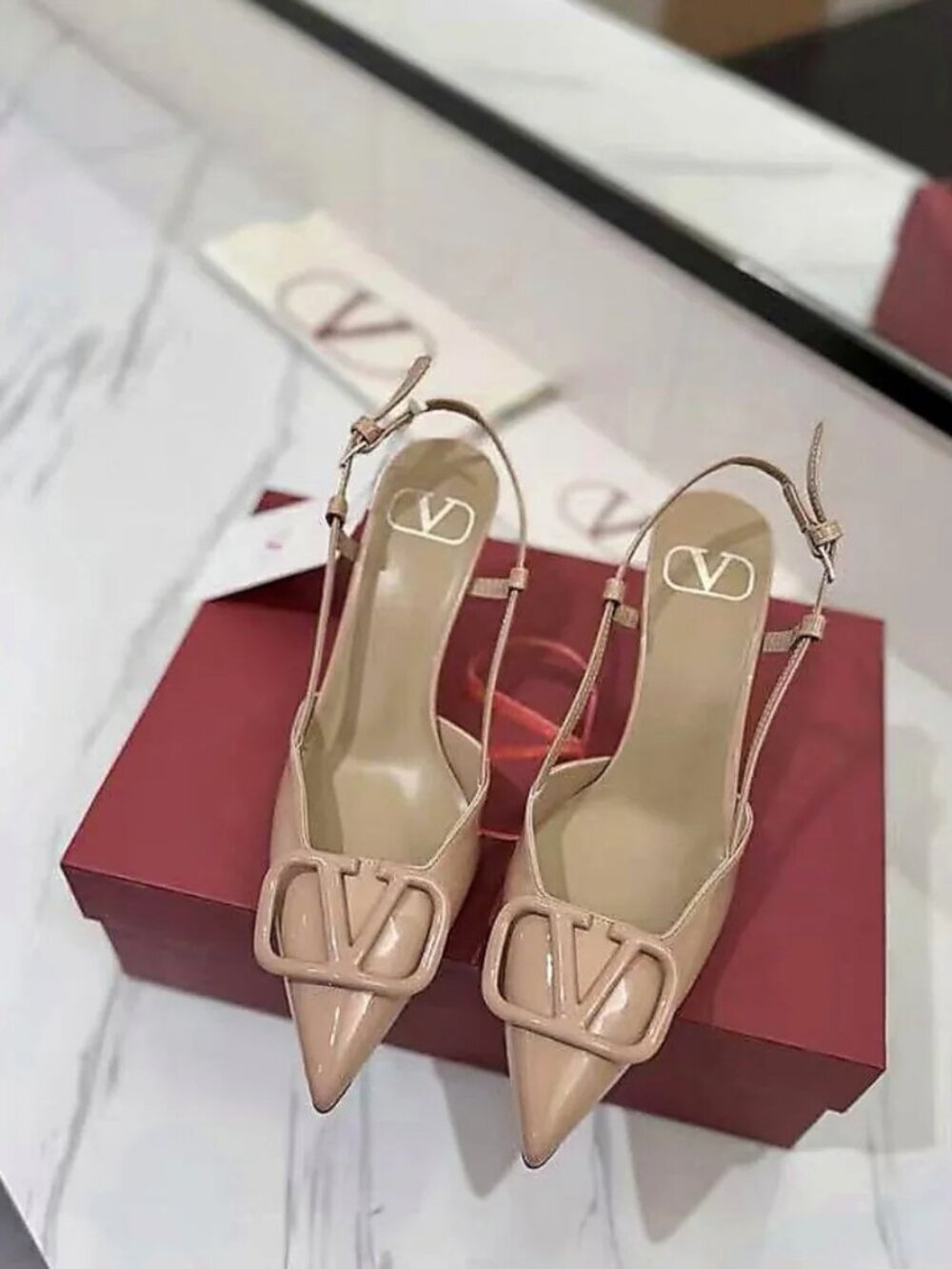Valentino VLogo Slingback Pumps